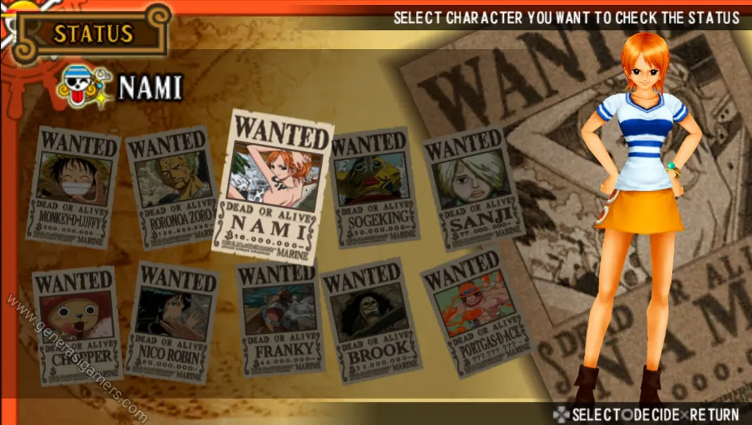 One piece Romance Dawn (English) PSP ISO + Savedata Download 4